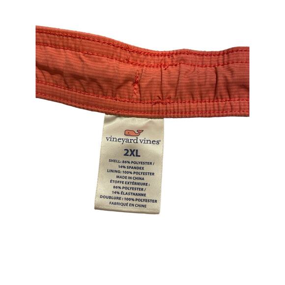 Vineyard Vines Board Shorts Mens 2XL Swim Trunk Pink Blue Fish Striped Pocket - Picture 6 of 7